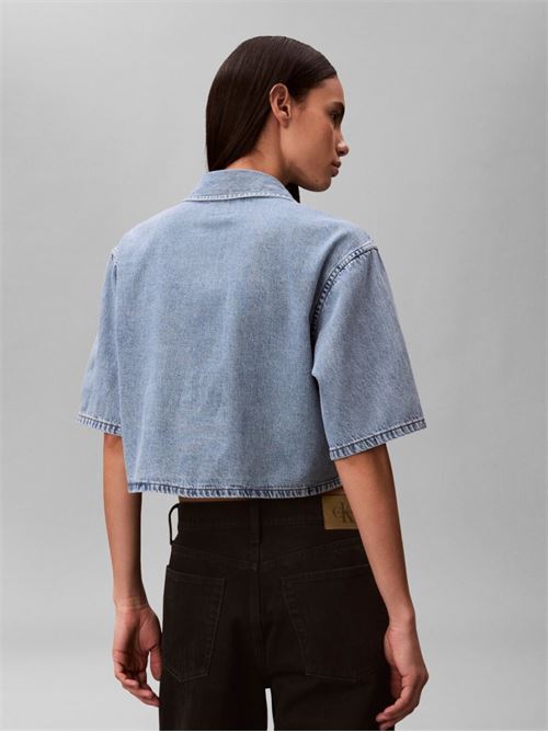 boxy cropped denim shirt vintage CALVIN KLEIN JEANS | LV047F498G21E